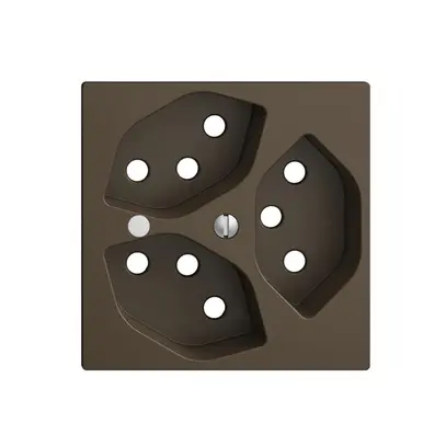 Kit frontal EDIZIOdue coffee 60×60mm 3×T13, lentille, 