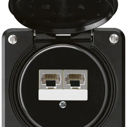 Scatola di raccordo INC robusto IP55 nero 2×RJ45/s parallele per combinazione 