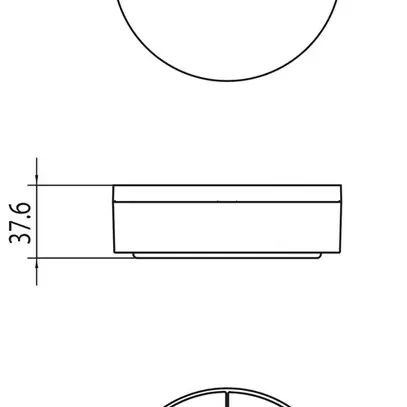 Rosone da soffitto AP Sylvania OneTrack adattatore d.raccord.3 fasi nero DALI 