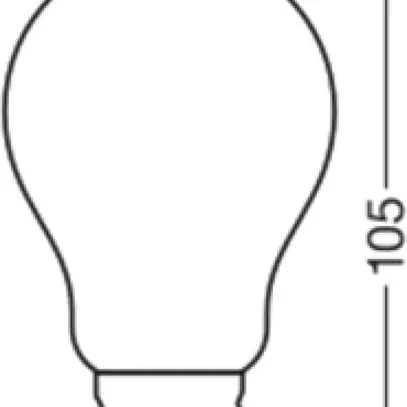 Lampada LED LEDVANCE CLASSIC A E27 5.9W 806lm 827 tipo A opaco Ø60×105mm 