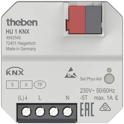 UP-Heizungsaktor KNX Theben HU 1 1-Kanal 
