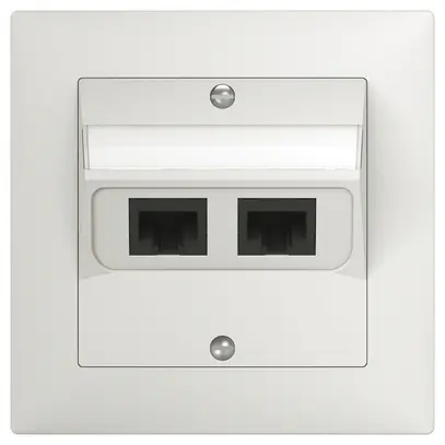Presa di raccordo INC SIDUS B 2RJ45 schermata bianco 