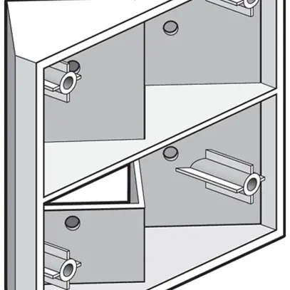 Supporto angolare Niko per rilevatore di movimento AP KNX 360° soffitto/muro bi 