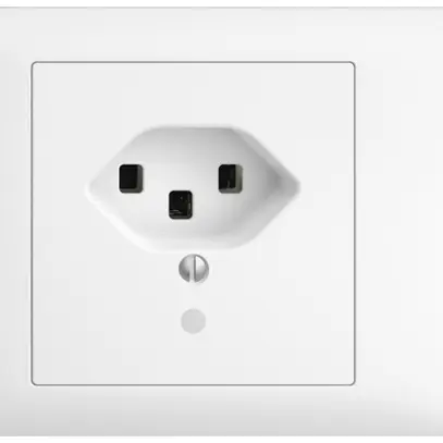Prise INC EDIZIOdue T23 16A blanc 49…69(55mm), avec LED vert 