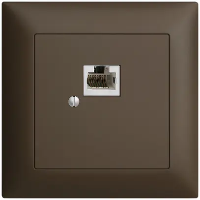 Scatola INC 1×RJ45/s 8P coffee EDIZIOdue R&M swissline 