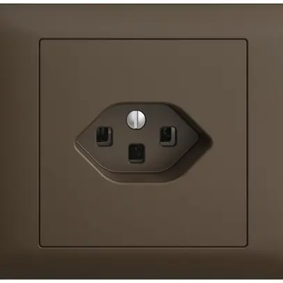 Prise INC EDIZIOdue T23 16A coffee, avec bornes enf. 