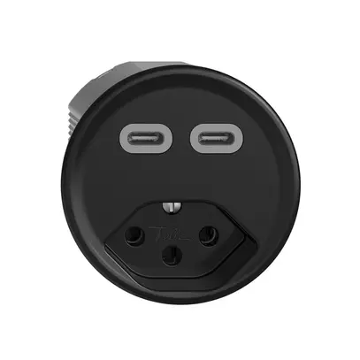 Presa USB 2×tipo C + tipo 13 Feller STANDARDdue Q 230V 3000mA nero 