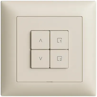 Stazione secondaria INC 1K/4T per interruttore tapparelle scena Edue Wiser crema 