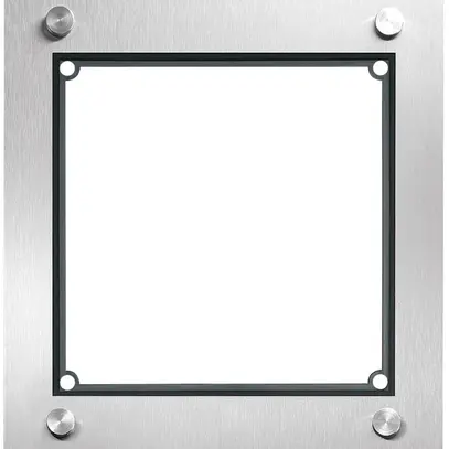 Boîtier ENC pour interphone Hager elcom.modesta 1×1 2-fils avec cadre, acier fin 