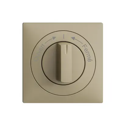 Frontset EDIZIOdue Ouvert->I<-Fermé sand 60×60mm für Schwenktaster 