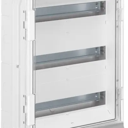 Distributore AP Hager vector 3-file 18UM IP65 418×602×151mm con entrata 