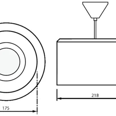 Luminaire suspendu LED Philips DRUM 16.5W 2279lm 840 90° Ø218mm blanc 