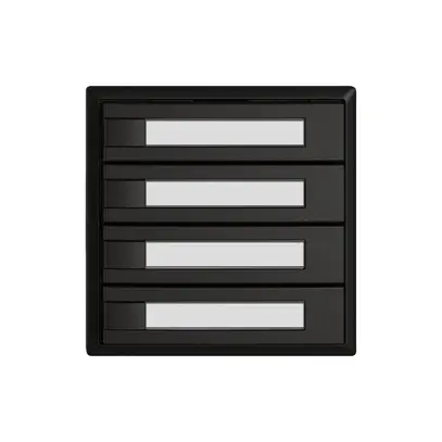 Poussoir KNX RGB EDIZIO.liv SNAPFIX® capteur temp.s.LED étiqu.4× comm.1T no 