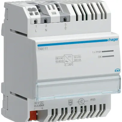 Alimentazione KNX Tebis TX 320mA 4UM Hager 