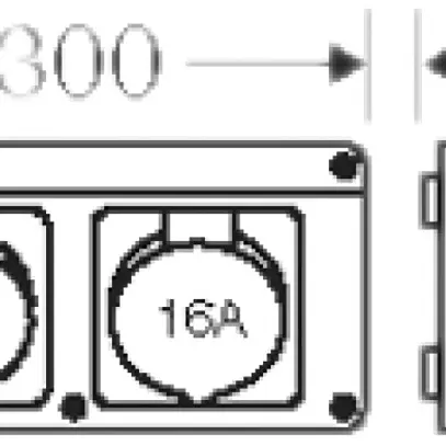 Connection Box Hensel Mi, CEE 16A, + CEE 32A, 5 P, 400V, 6h 