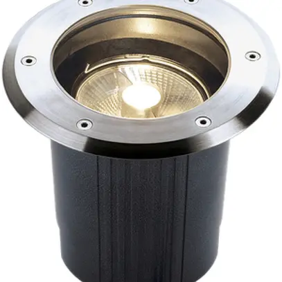 Luminaire de sol INC SLV DASAR, GU10 75W rond IP67 acier fin 