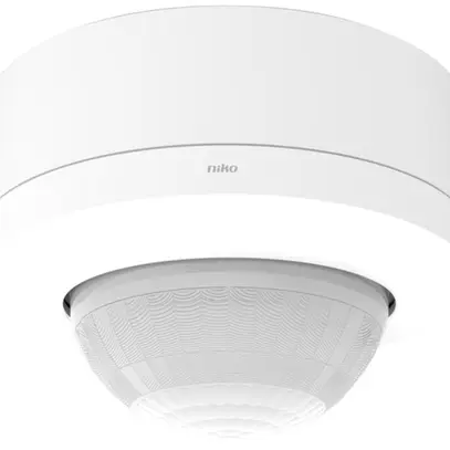 Rilevatore di presenza AP Niko P41LR 360° Slave 230V 32…37m IP54 bianco 