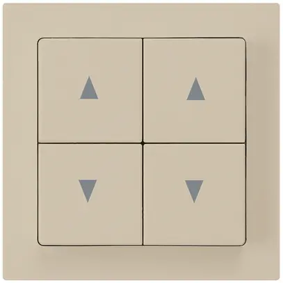 Kit frontal kallysto 60×60 mm beige pour interrupteur/contact p.stores quadruple 