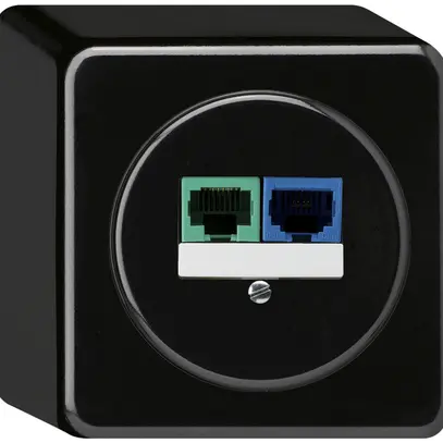 Scatola di raccordo AP DSL basico 2×RJ45 nero 
