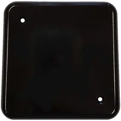 Plaque de recouvrement I 2trous de fixation noir 