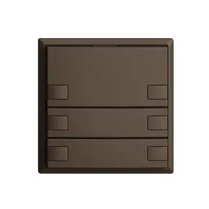 Poussoir univ. ENC 3×2t bornes à vis EDIZIOdue coffee, sans LED 
