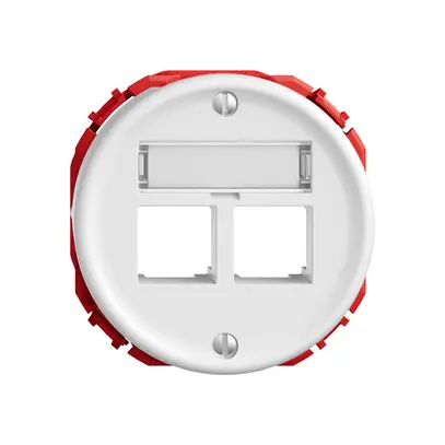 Montageset STANDARDdue EASYNET S-One SNAPFIX® gerade für 2×RJ45 ws 