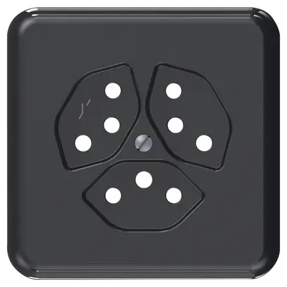 Plaque de recouvrement CLASSIC pour 3×T13/1 noir 