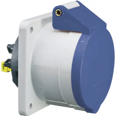 EB-Steckdose CEE Bals gerade 16A 4P 230V 9h IP44 Ni 75×75mm QC 