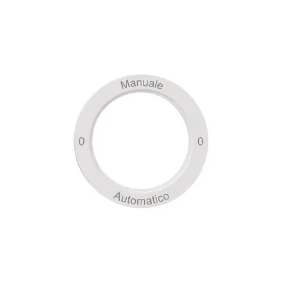 Disque indicateur NEVO, p.interrupteur rotatif, 0-Manuale-0-Automatico, blanc 