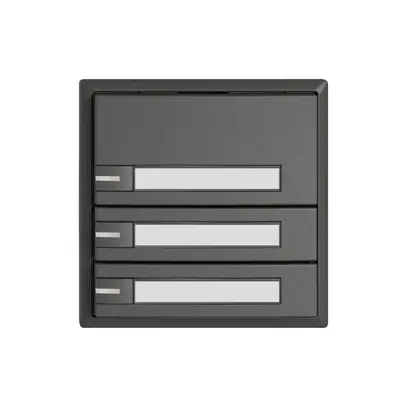 Poussoir KNX RGB EDIZIO.liv SNAPFIX® capteur temp.RGB-LED étiqu.3×com.1T grf 