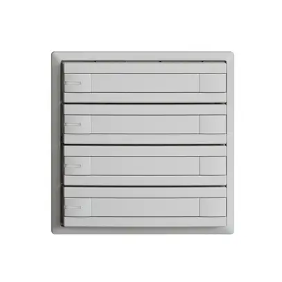 Poussoir ENC KNX 4× EDIZIOdue gris clair RGB avec LED avec insert papier 