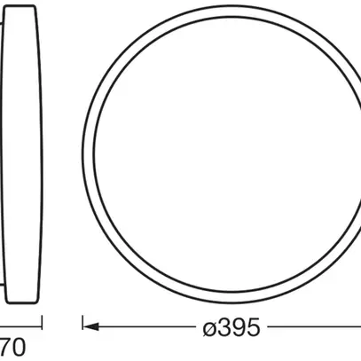 Plafonnier LED LEDVANCE Orbis Alison 24W 1500lm 830 Ø395×70mm bois 