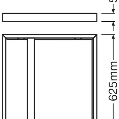 Telaio per montaggio AP LEDVANCE PANEL 625 alluminio 625×625×50mm bianco 