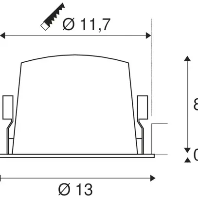 LED-Downlight SLV NUMINOS L 25.4W 2350lm 4000K 40° DIM Ø130×85mm ws/sz 