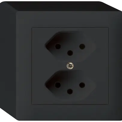 Prise AP kallysto 2×T13 noir 