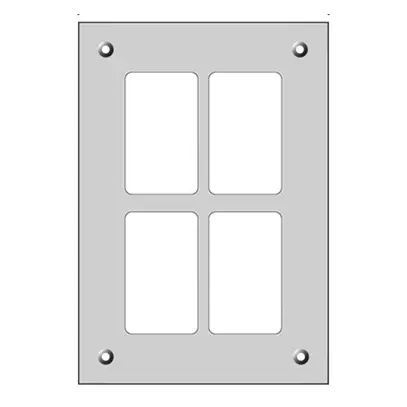 Montageplatte FLF 2×2 Al weiss FH 