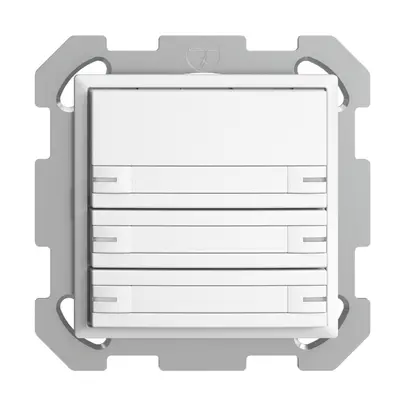 UP-Universaltaster 6×1T Schraubklemme EDIZIOdue weiss, mit Papiereinlage+LED 