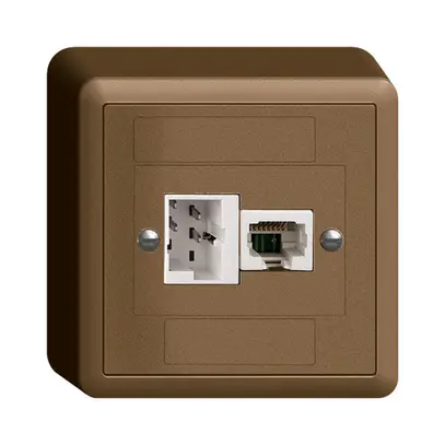 Presa AP xDSL RJ45/TT83 coffee ITplus EDIZIOdue con filtro 