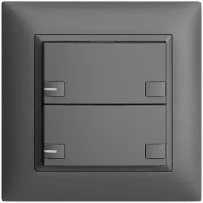 Pulsante INC KNX 2×EDIZIOdue colore grigio scuro RGB con LED 