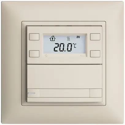 Poussoir RTH ENC KNX 1× EDIZIOdue FMI crema, avec pap.+LED RGB 