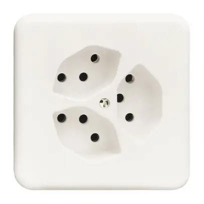 Presa INC FH POMI 3×T13 bianco 
