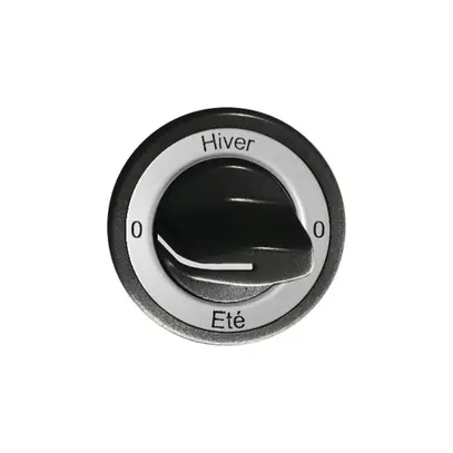 Kit frontal 0-Hiver-0-Eté noir pour interrupteur rotatif 