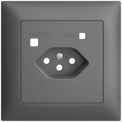 Kit frontal EDIZIOdue pour prise FI FMI, T13, gris foncé 