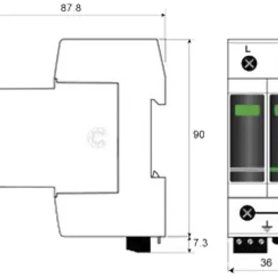 Parafulmine  Citel DAC1-13VGS-11-275 tipo 1+2+3, 2-poli 