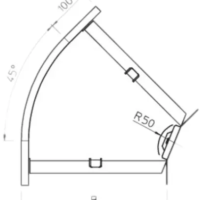 Gomito 45° Bettermann 100×60mm 