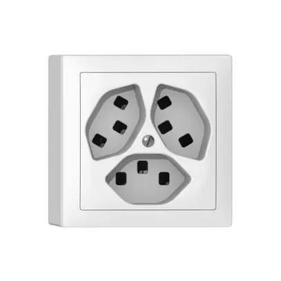 Prise AP SIDUS 3×T23 blanc avec shutter 