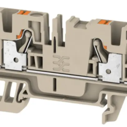 Morsetto di passaggio Weidmüller A4C PUSH IN 4mm² 4 contatti TS35 beige 