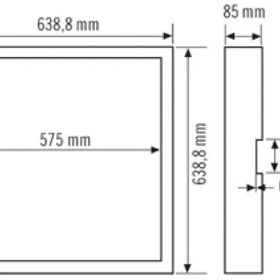 Cadre pour montage apparent ESYLUX PNL 625 UMF SM, pour NOVA et CELINE, blanc 