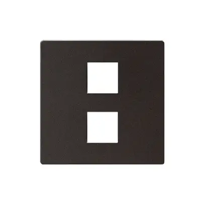 Placca frontale EDIZIOdue elegance per tasto doppio moca 