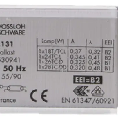 Ballast électromagnetico MH 1×18/26W, T8, TC-D 